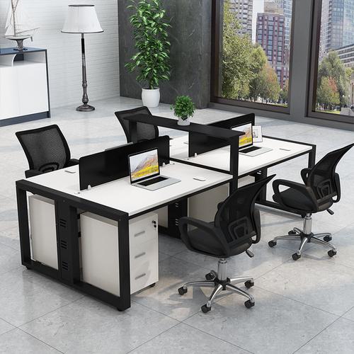 新款办公家具桌椅组合电脑桌4人位员工办公室6工位职员办公桌简